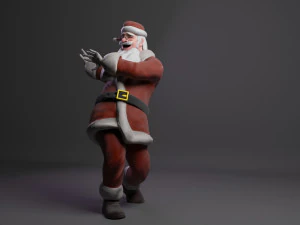 santa claus rigged low-poly 3D Model