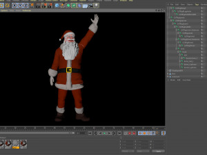 santa claus rigged low-poly 3D Model