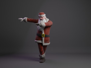 santa claus rigged low-poly 3D Model