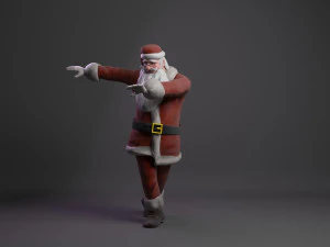 santa claus rigged low-poly 3D Model