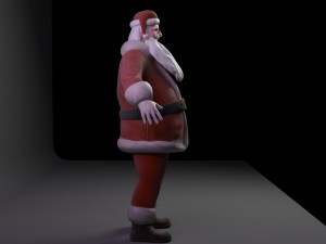 santa claus rigged low-poly 3D Model
