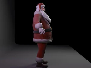 santa claus rigged low-poly 3D Model