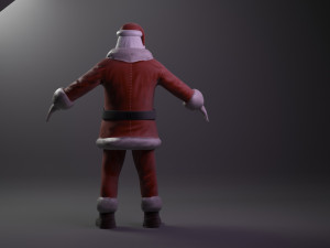 santa claus rigged low-poly 3D Model