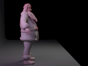 santa claus rigged low-poly 3D Model