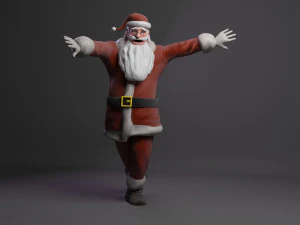 santa claus rigged low-poly 3D Model