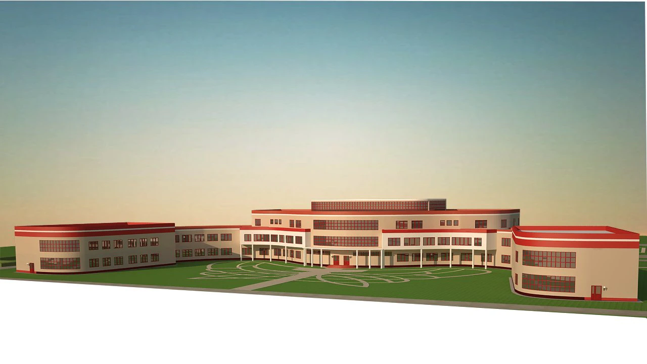 okul modeli 3D Model .c4d .max .obj .3ds .fbx .stl .blend 