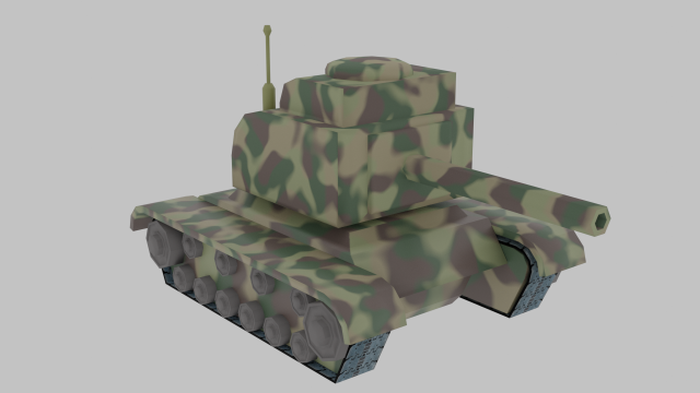 Military Tank Low poly Modelo 3D .c4d .max .obj .3ds .fbx .stl .blend 