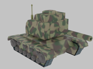 Military Tank Low poly 3D-Modell