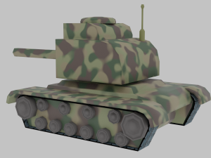 Military Tank Low poly Modelo 3D