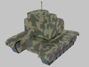 Military Tank Low poly 3D Model
