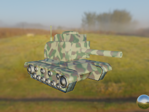 Military Tank Low poly Modelo 3D