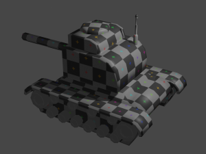 Military Tank Low poly Modelo 3D