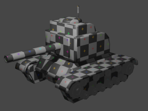 Military Tank Low poly Modelo 3D