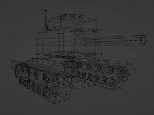 Military Tank Low poly Modelo 3D