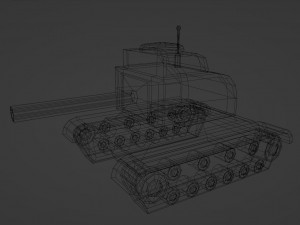 Military Tank Low poly Modelo 3D