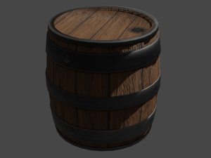 Wooden Barrel 3D Модель