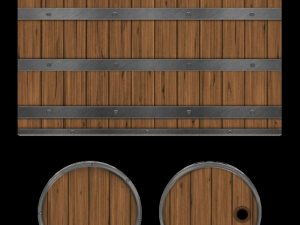 Wooden Barrel 3D Модель