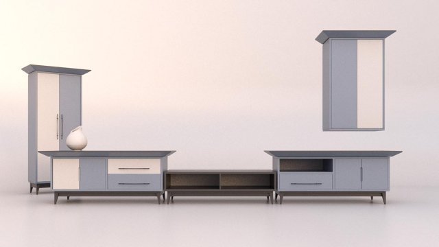 living room 3D Model .c4d .max .obj .3ds .fbx .stl .blend 