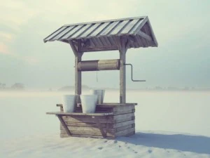 well with three buckets 3D Model