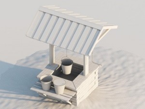 well with three buckets 3Dモデル