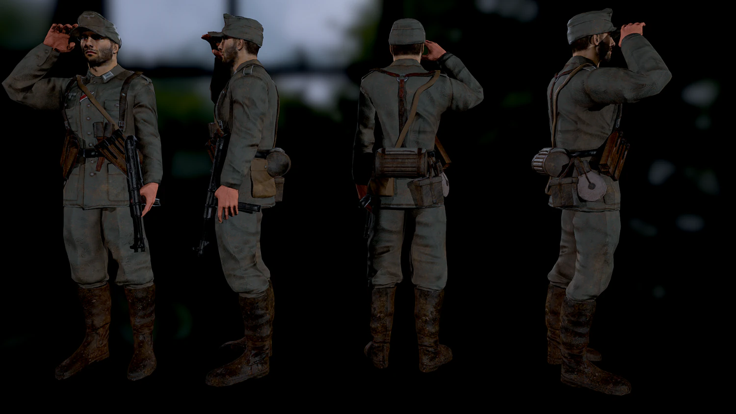 wehrmacht soldier 3D Model .c4d .max .obj .3ds .fbx .stl .blend 