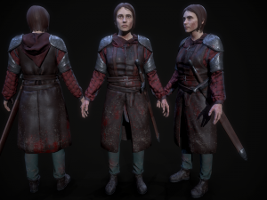 girl knight 3D-Modell