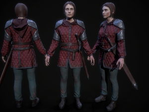 girl knight 3D-Modell
