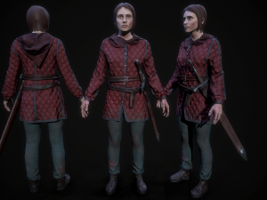 girl knight 3D-Modell