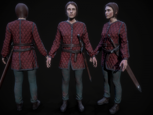 girl knight 3D-Modell