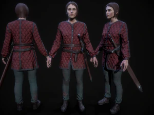 girl knight 3D Model