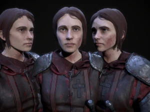 girl knight 3D Model