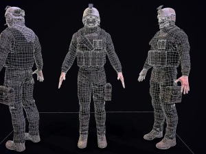 3d us soldier 3D Model