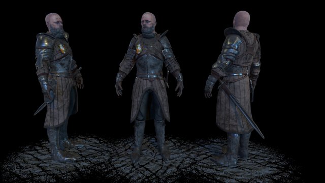 knight 3D-Modell .c4d .max .obj .3ds .fbx .stl .blend 