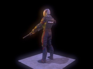 sci-fi police Modèle 3D