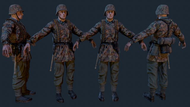 sssoldier 3Dモデル .c4d .max .obj .3ds .fbx .stl .blend 