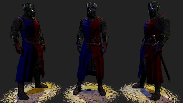 knight 3D Model .c4d .max .obj .3ds .fbx .stl .blend 