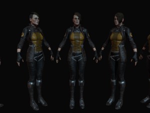 sci-fi girl 3D-Modell