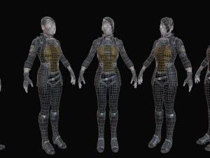 sci-fi girl Modelo 3D