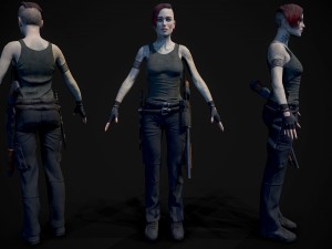 survivor girl model 3D-Modell