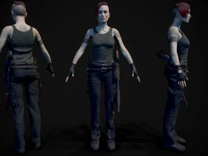 modelo de garota sobrevivente Modelo 3D