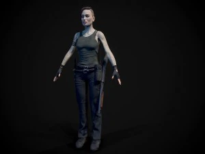 survivor girl model 3D Model