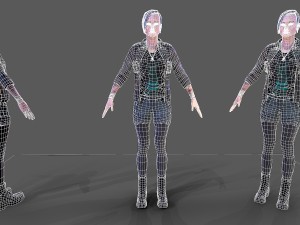 punk rock girl 1 3D Model
