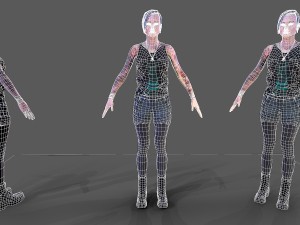punk rock girl 1 3D Model