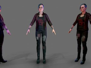 punk rock girl 2 3D Model