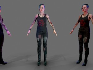 punk rock girl 2 3D मॉडल