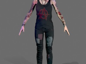 punk rock girl 2 3D मॉडल