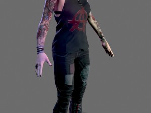punk rock girl 2 3D मॉडल