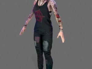 punk rock girl 2 3D मॉडल
