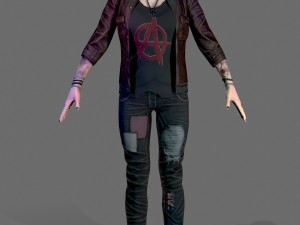 punk rock girl 2 3D मॉडल