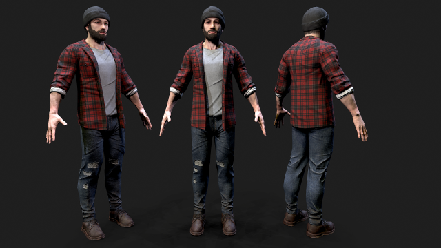 lumberjack 3D-Modell .c4d .max .obj .3ds .fbx .stl .blend 